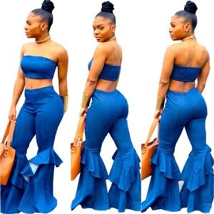 Denim Flare 2 piece set